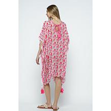 Raj Floral Kisses Tassel Tie Caftan