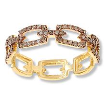 Rarities 1/3ctw Diamond Gold-Plated Sterling Silver Link Band Ring