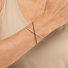 Rarities 3/4ctw Diamond Double Helix Crisscross Hinged Cuff