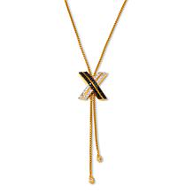 Rarities 3/4ctw Diamond Double Helix Crisscross Lariat Necklace