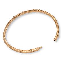 Rarities Gold-Plated .12ctw Diamond Flexi Bangle Bracelet