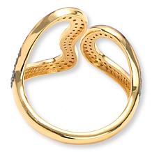 Rarities Gold-Plated Blue Diamond Open-Shank Ring