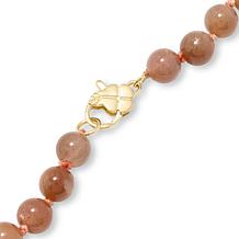 Rarities Gold-Plated Brown Moonstone and Smoky Quartz Necklace