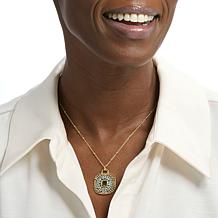 Rarities Gold-Plated Champagne Quartz  and Multigemstone Drop Necklace