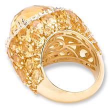 Rarities Gold-Plated Citrine Cluster Cocktail Ring