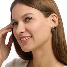 Rarities Gold-Plated Colored Diamond Hugger Hoop Earrings