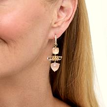 Rarities Gold-Plated Multigemstone and Crystal Obelisk Drop Earrings