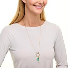 Rarities Gold-Plated Multigemstone Evil Eye 28" Chain Necklace