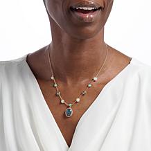 Rarities Gold-Plated Multigemstone Station Chain Necklace