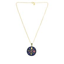 Rarities Gold-Plated Multigemstone Symbol Pendant with Chain
