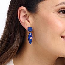 Rarities Gold-Plated Sterling Silver Freeform Gemstone Drop Earrings
