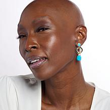 Rarities Gold-Plated Turquoise-Color Howlite & Zircon Earrings