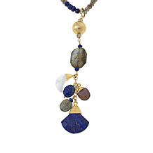 Rarities Labradorite, Moonstone and Lapis Gold-Plated Necklace