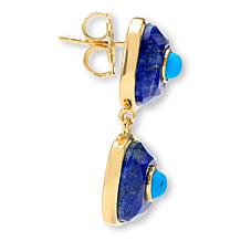 Rarities Lapis and Turquoise Gold-Plated Sterling Silver Earrings