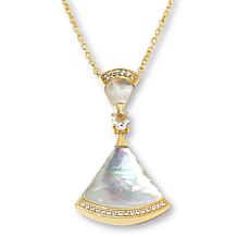 Rarities Mother-of-Pearl and Multigem Gold-Plated 18" Chain Necklace