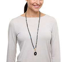 Rarities Multigem Pendant with Labradorite Bead Necklace