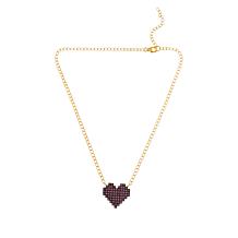 Rarities Rhodolite Heart Gold-Plated Necklace