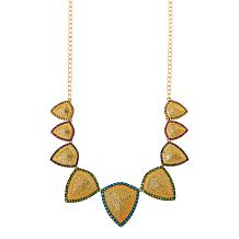 Rarities Sapphire and Multigemstone Gold-Plated Station Necklace