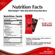 RED Chocolate 100ct Dark Chocolate Bars with Halloween Bag