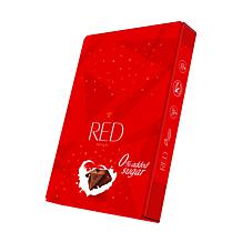 RED Chocolate 24-count Milk Chocolate Bars with Plush Bear and Card