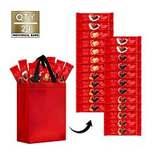 RED Chocolate 24 ct Sampler Bars w/ Tote Bag