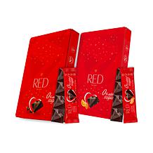 RED Chocolate 24ct Dark & Orange Almond Chocolate Bars with Plush Bear