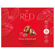 RED Chocolate 4 Boxes Raspberry Flavored Diamond Truffles