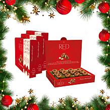 RED Chocolate 4-pack Diamond Truffles with Hazelnut Filling Ships 11/3