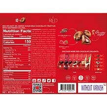 RED Chocolate 4-pack Flavor Variety Diamond Truffles AS