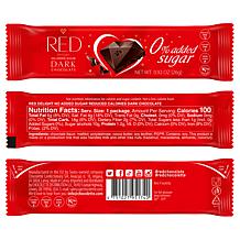 RED Grab & Go 24-pack Dark Chocolate Bars w/Gift Box Ships 12/1