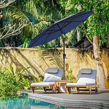 Reflection 9' OneClick Gen2 Navy Patio Market Umbrella