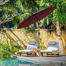 Reflection 9' OneClick Gen2 Red Patio Market Umbrella