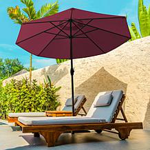 Reflection 9' OneClick Gen2 Red Patio Market Umbrella