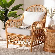 Reina Natural Rattan Arm Chair 30.3"W x 31.1"D x 37.4"H