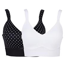 Rhonda Shear 2-pack Molded Cup Bra with Mesh Back Detail