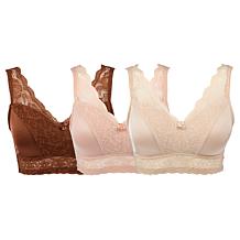 Rhonda Shear 3-pack Pin-Up Bra with Removable Pads