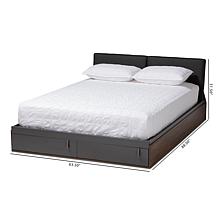 Rikke Two-Tone Queen Size Platform Storage Bed