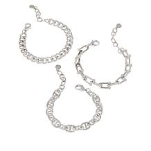 R.J.
Graziano "Luxury Links" 3-piece Bracelet Set