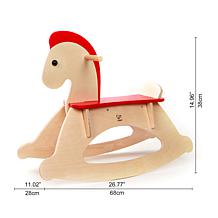 Rock and Ride Wooden Adjustable Rocking Horse in Beige