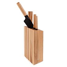 Ron 6-piece Knife Block Set with Wood Handles