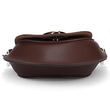 Ron White Beckett Leather Flap Saddle Shoulder/Crossbody Bag