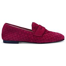 Ron White Maddie Suede Penny Loafer with Satin Shoe Bag