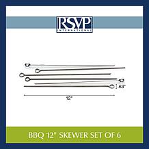 RSVP 12" BBQ Skewers - Set of 6