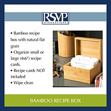 RSVP Bamboo Recipe Box