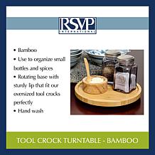 RSVP Bamboo Tool Crock Turntable