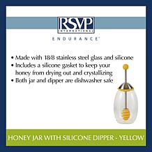 RSVP Honey Jar With Silicone Dipper