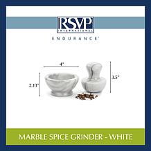 RSVP Marble Spice Grinder - White