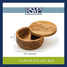 RSVP Olive Wood Salt Box