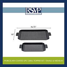 RSVP Porcelain Coated Grill Toppers - Set of 2