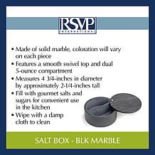 RSVP Salt Box - Black Marble